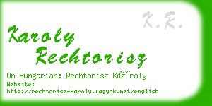 karoly rechtorisz business card